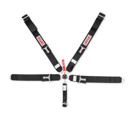 Simpson Racing Lever Camlock Bolt In 5-Point Harness - Black