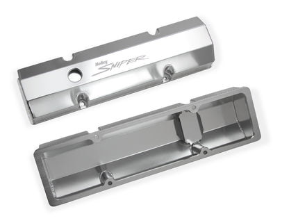 Sniper Valve Cover - Fabricated Aluminum - SBC - Perim Bolt - Flat - Anodized