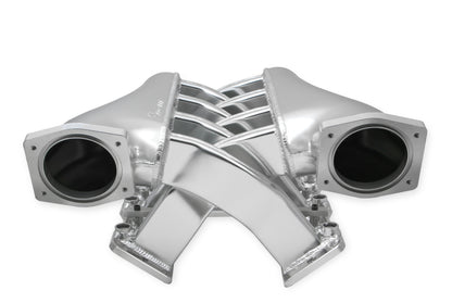 Sniper EFI Fabricated Intake Manifold Dual Plenum 92mm LS1/2/6, Rail Kit - Slvr
