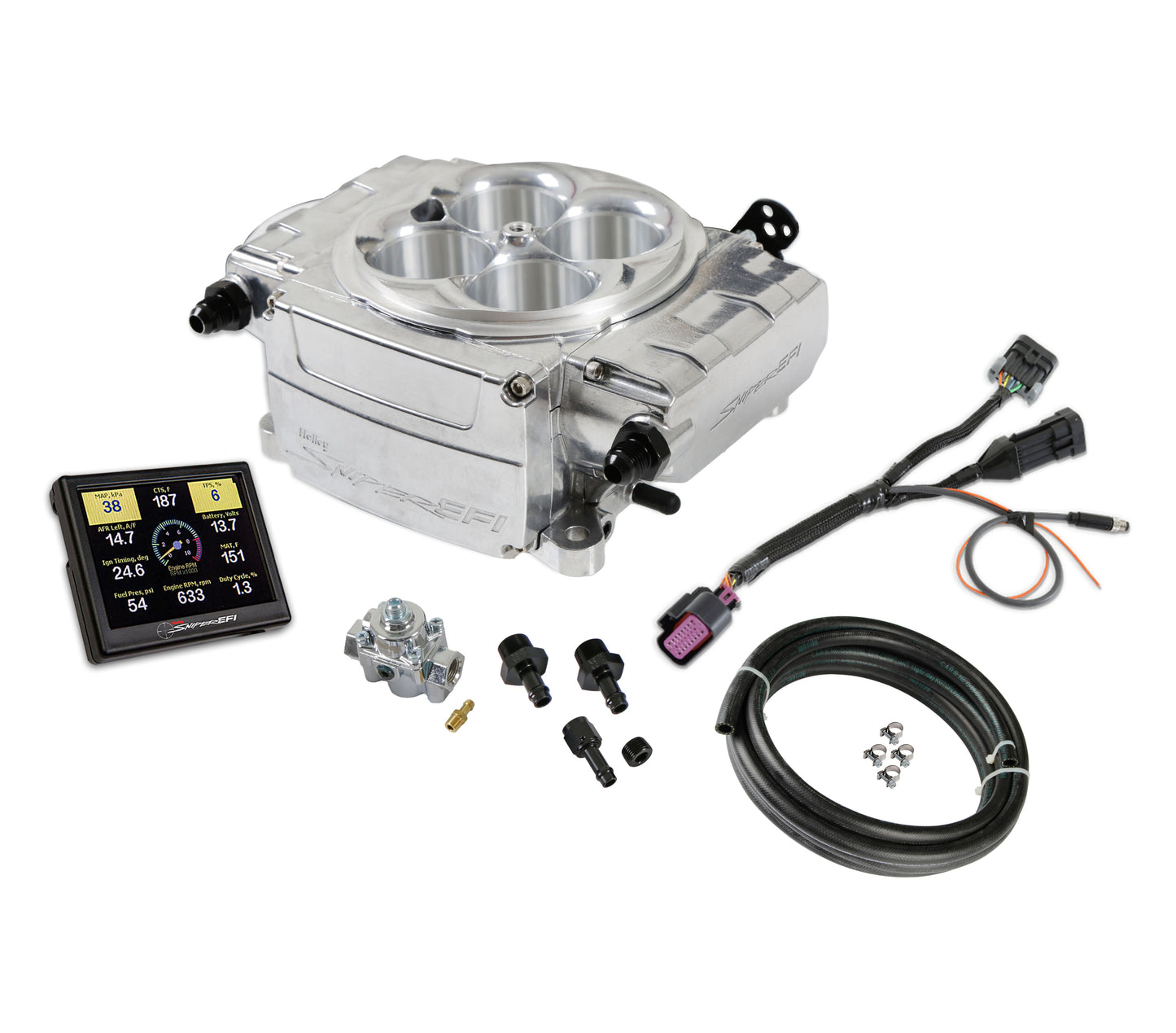 Holley Sniper 2 EFI Upgrade Kit w/ Regulator - Polished