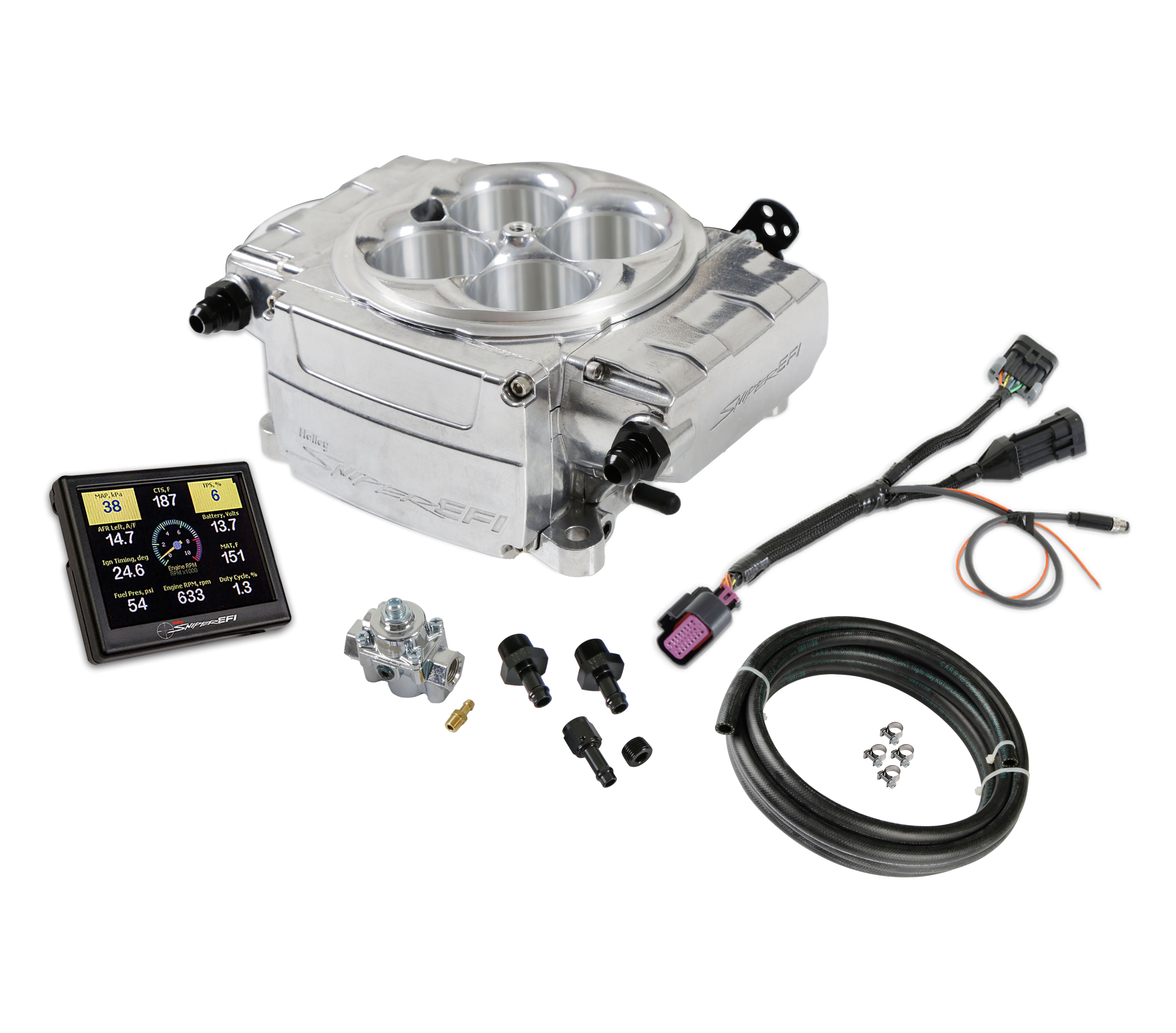 Holley Sniper 2 EFI Upgrade Kit w/ Regulator - Polished