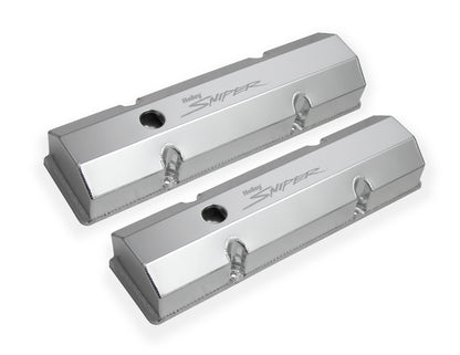 Sniper Valve Cover - Fabricated Aluminum - SBC - Perim Bolt - Flat - Anodized