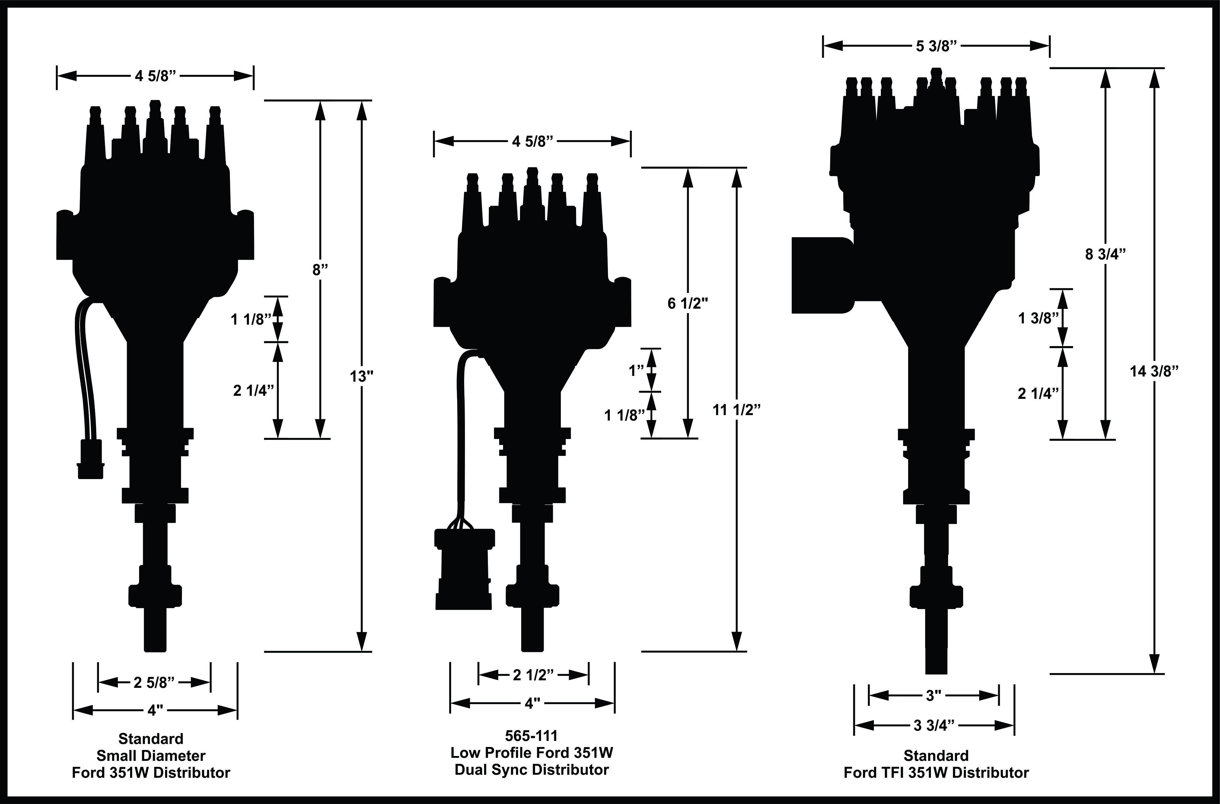 Holley EFI Low Profile SBF Dual Sync Distributor