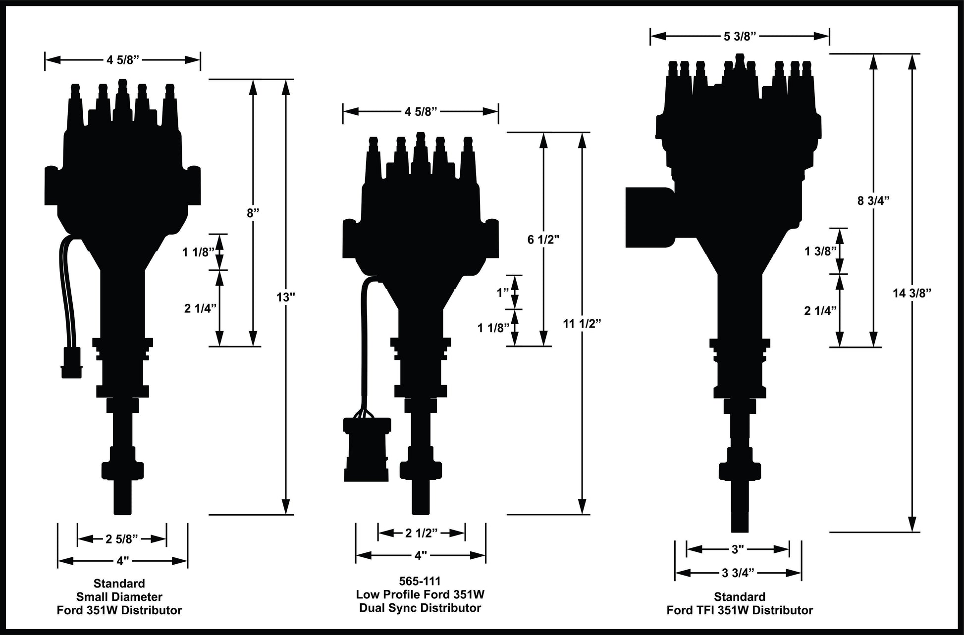 Holley EFI Low Profile SBF Dual Sync Distributor