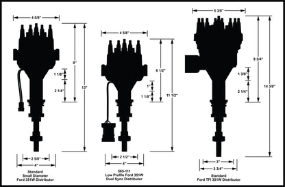 Holley EFI Low Profile SBF Dual Sync Distributor