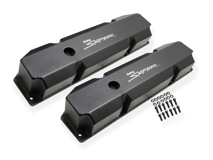Sniper Valve Cover - Fabricated Aluminum - Chrysler BB - Short Bolt - Black