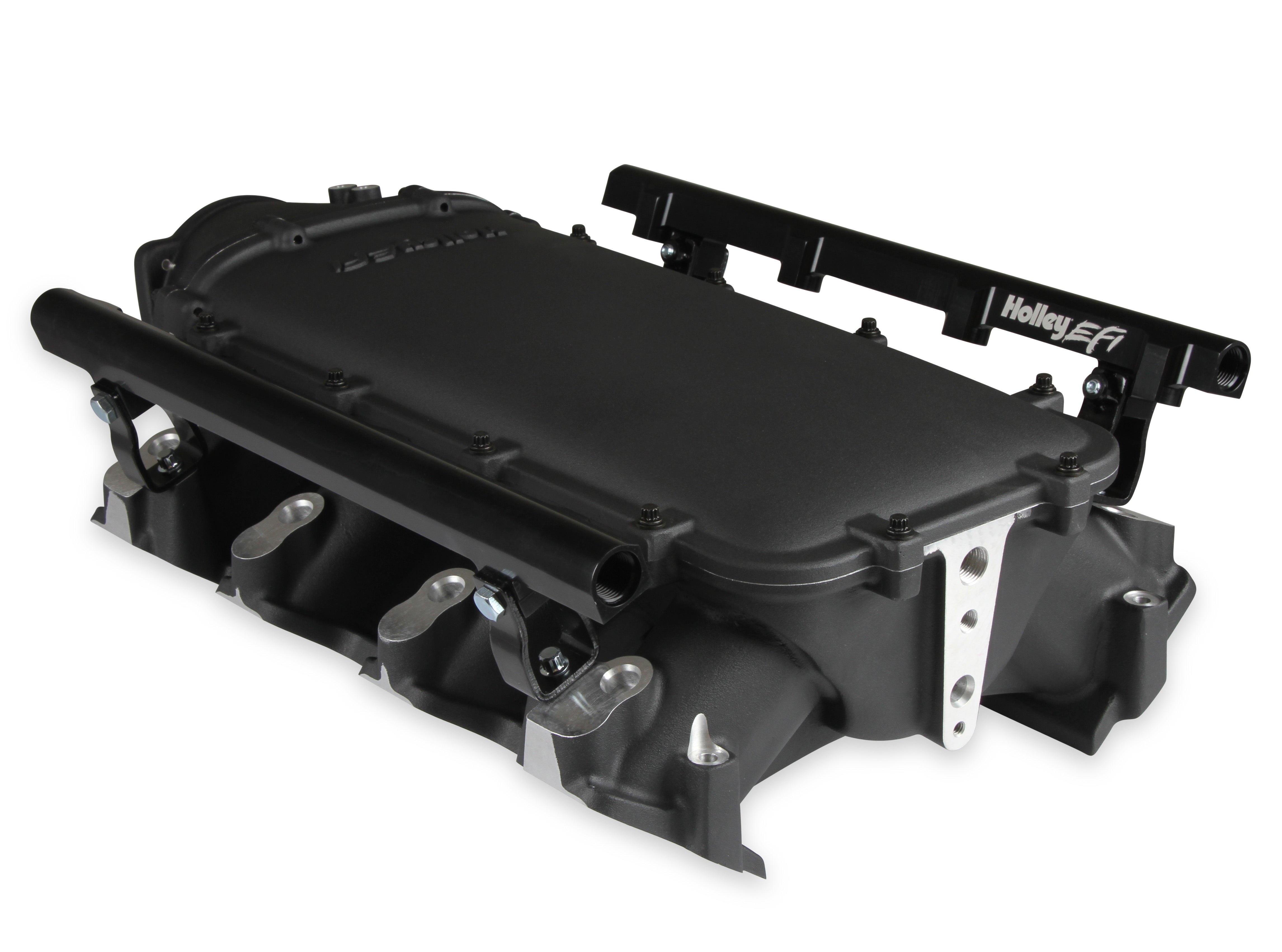Holley Ultra Lo-Ram Manifold Kit Single Injector- Black - GM LS3/L92