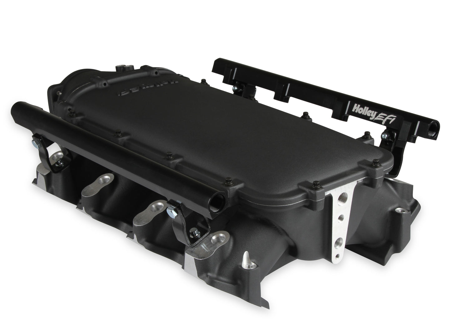 Holley Ultra Lo-Ram Manifold Kit Single Injector- Black - GM LS3/L92