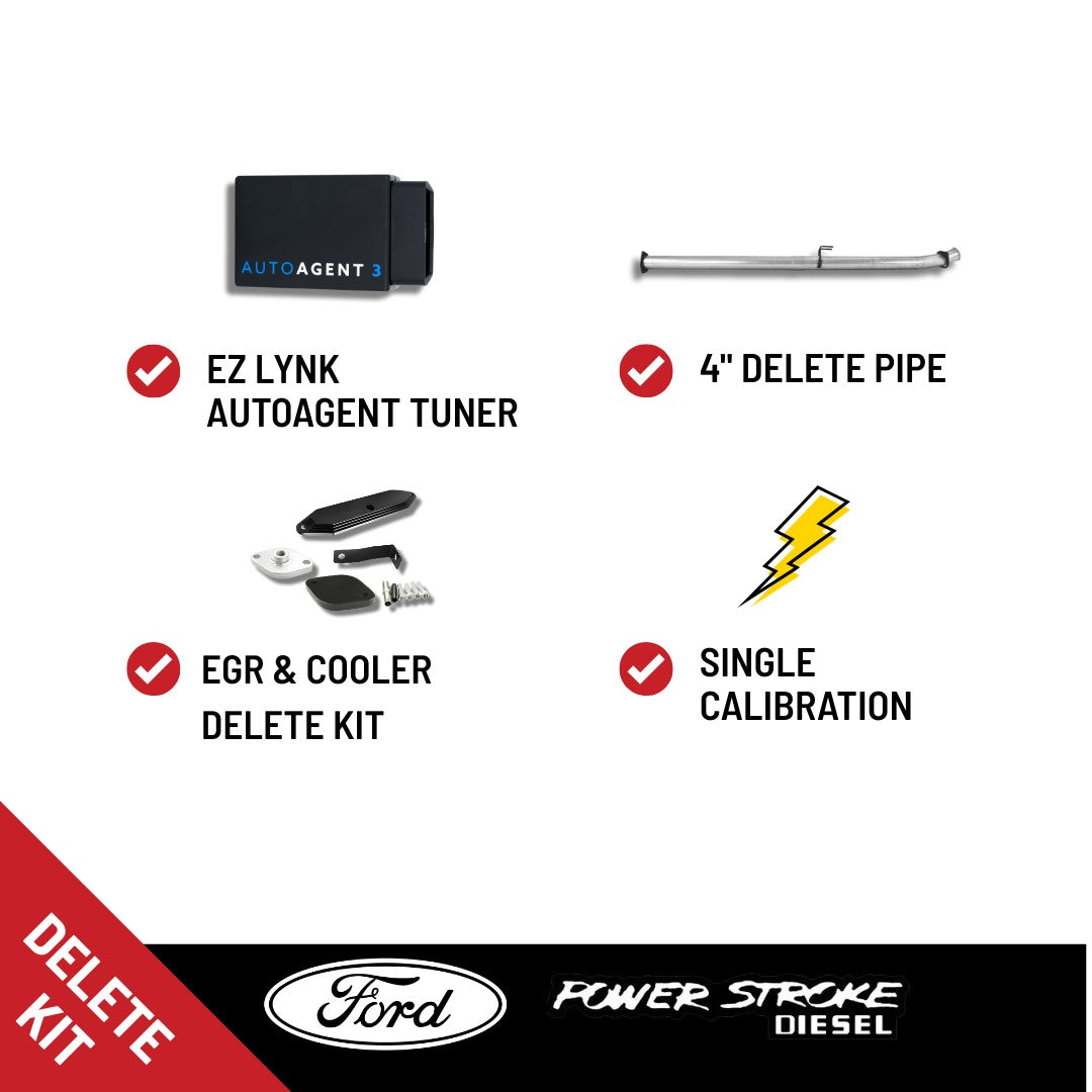 All In One Delete Kit - DPF DEF EGR  -  delete pipe -  Ford Powerstroke 6.7L - 2020-2022