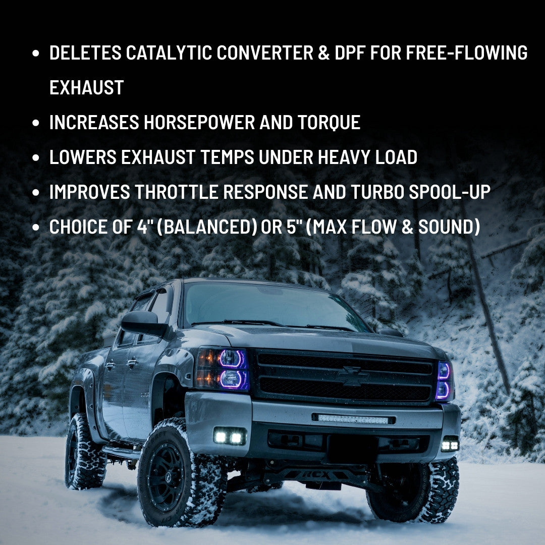 Down pipe Back Race Exhaust - GM Duramax 6.6L - 2001-2007