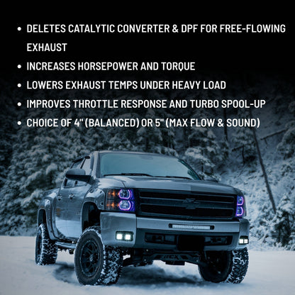 Down pipe Back Race Exhaust - GM Duramax 6.6L - 2001-2007