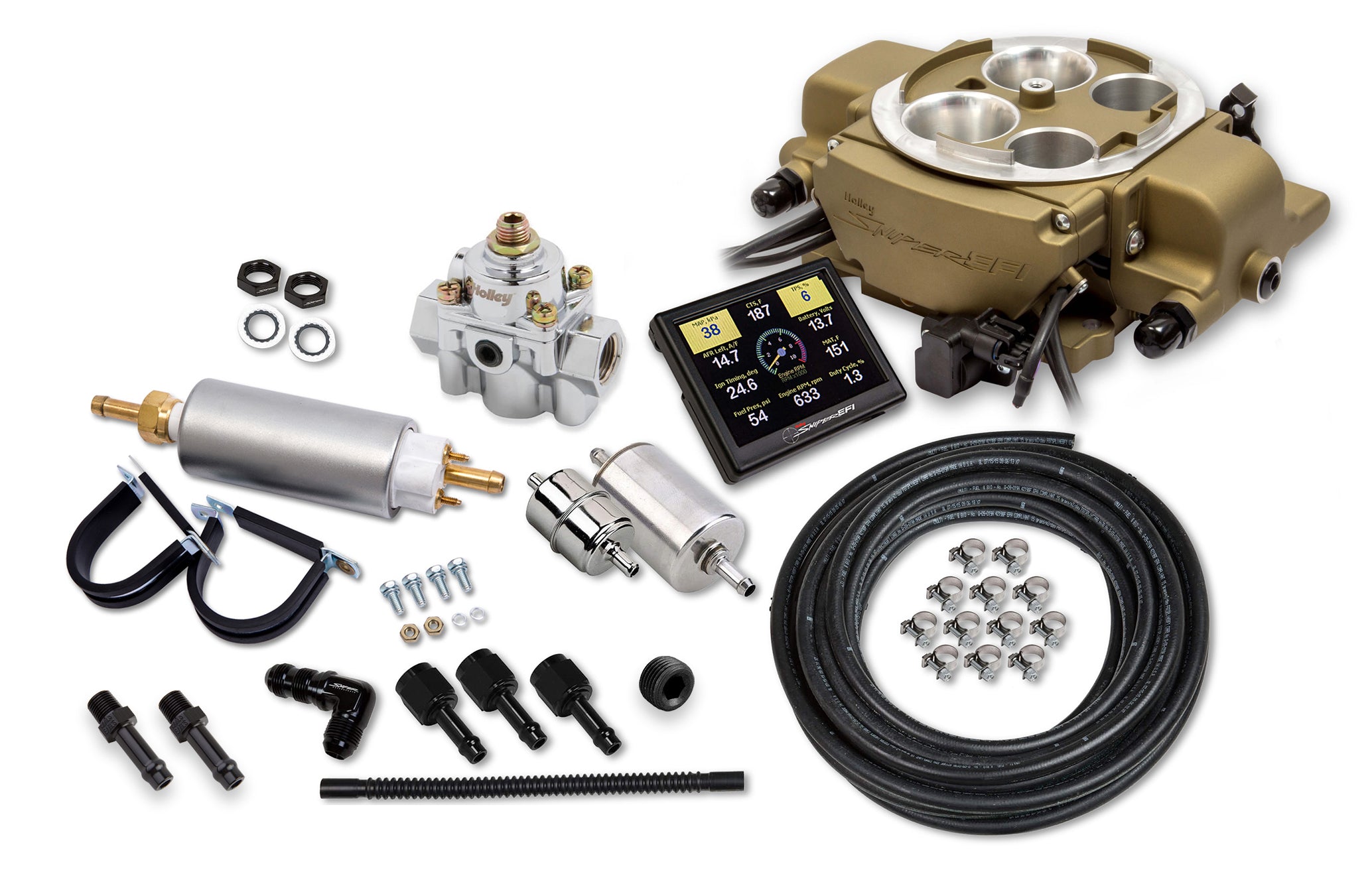 Holley Sniper EFI Quadrajet™ Master Kit - Classic Gold