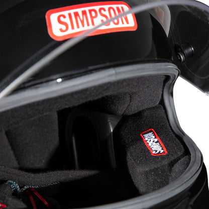 Simpson Vudo SA2025 helmet – Matte Black – Inside comfort view