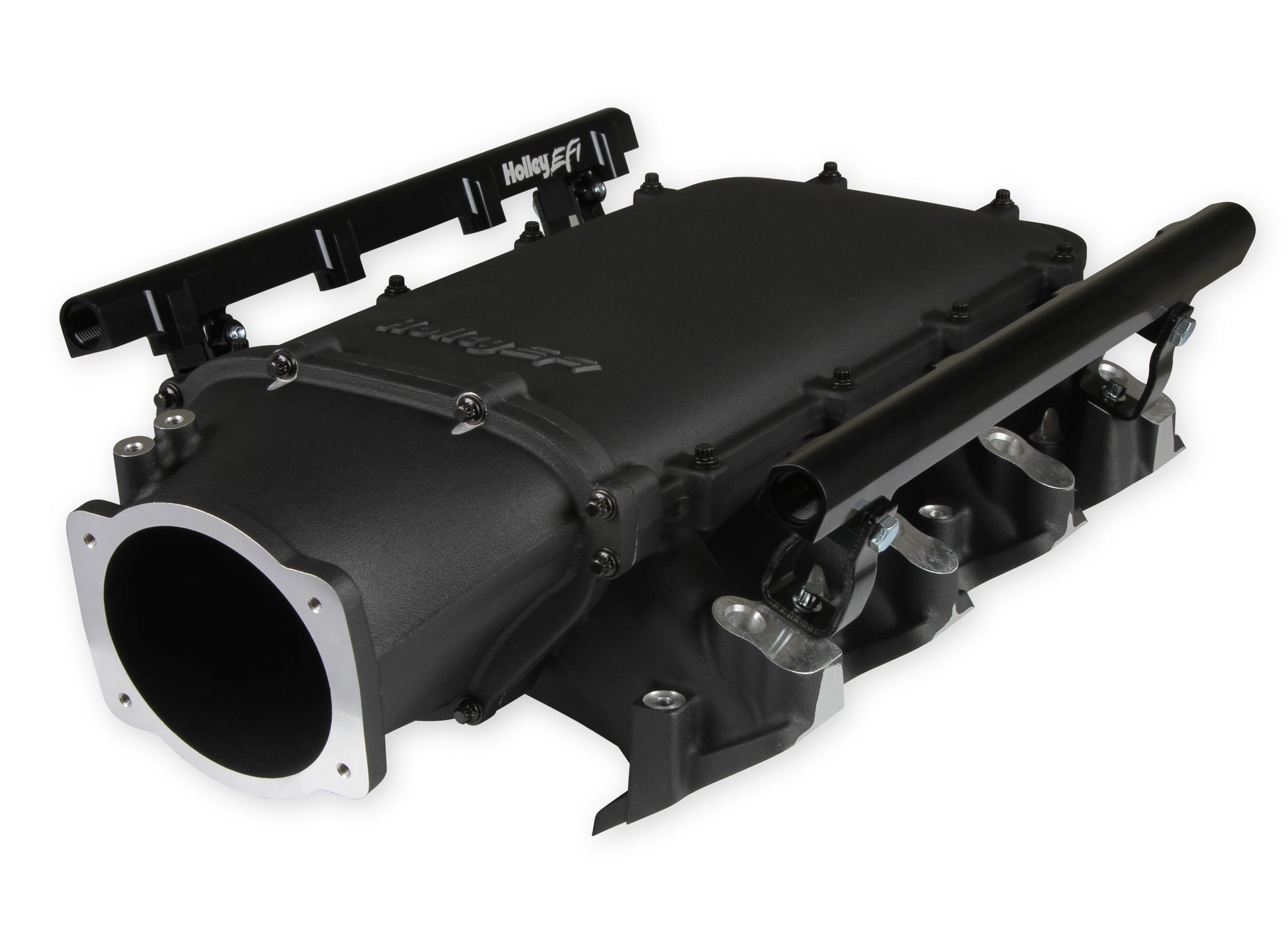 Holley Ultra Lo-Ram Manifold Kit Single Injector- Black - GM LS3/L92