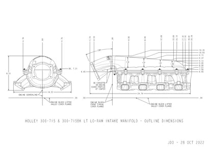 Holley Lo-Ram Manifold Base - GM Gen V LT