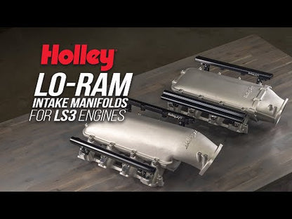 Holley Lo-Ram Manifold Kit Single Injector- Satin - GM LS3/L92