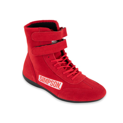 Simpson Racing Hightop Shoes - 8 - red