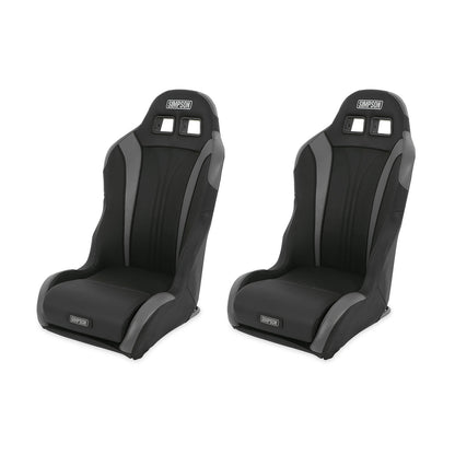 Simpson Racing Vortex Ii Off-Road Suspension Seats Black/Charcoal Pair