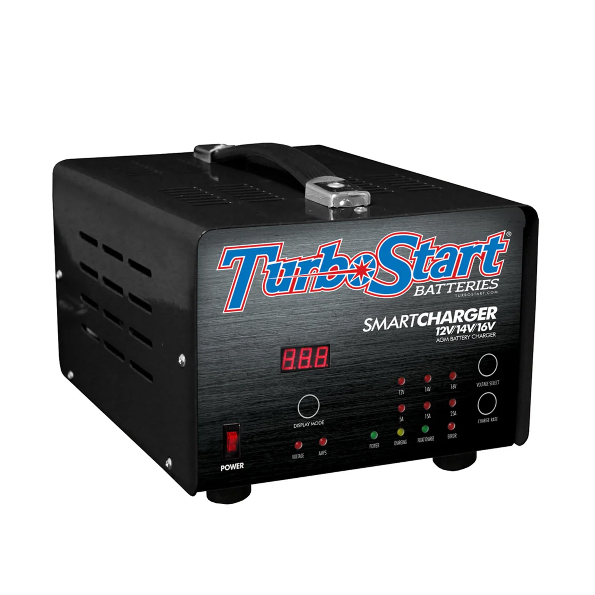 TurboStart CHG25AE 12V and 16V automatic battery charger for AGM racing and high-performance automotive batteries