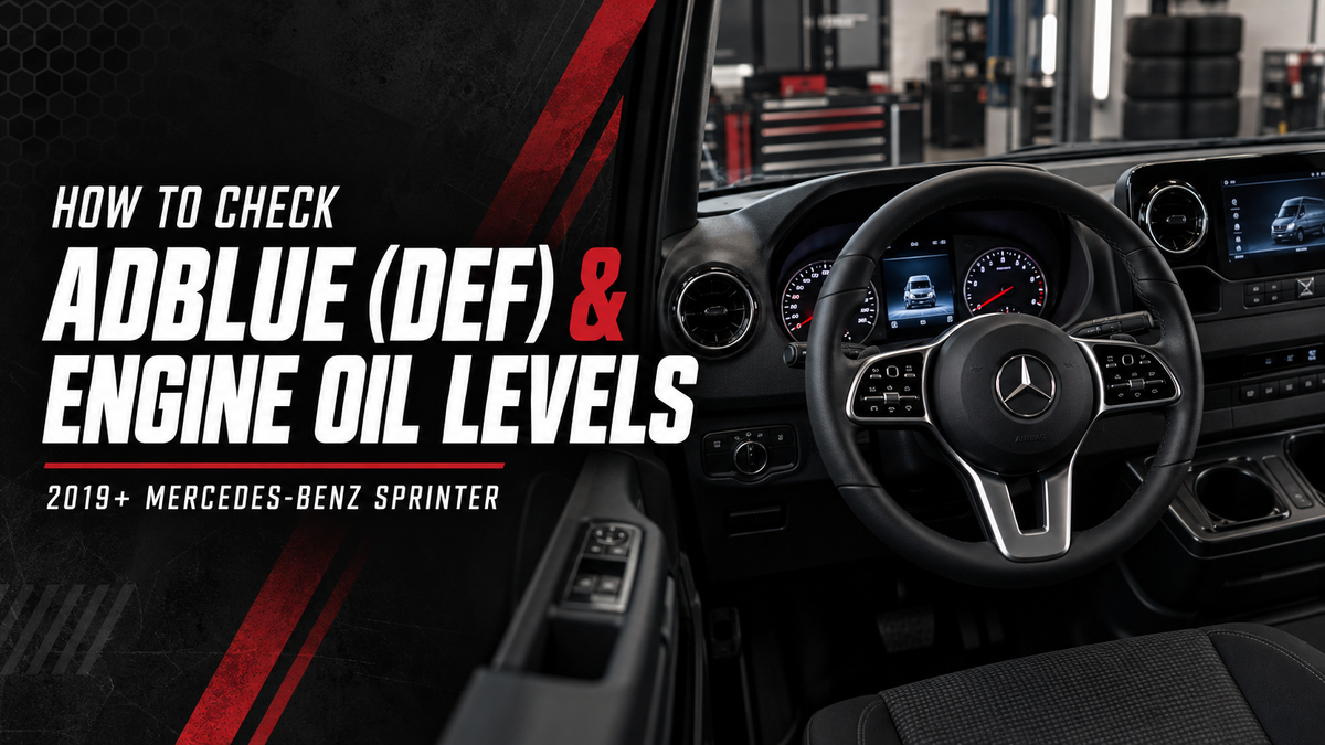 How to check AdBlue and engine oil levels on a 2019+ Mercedes-Benz Sprinter