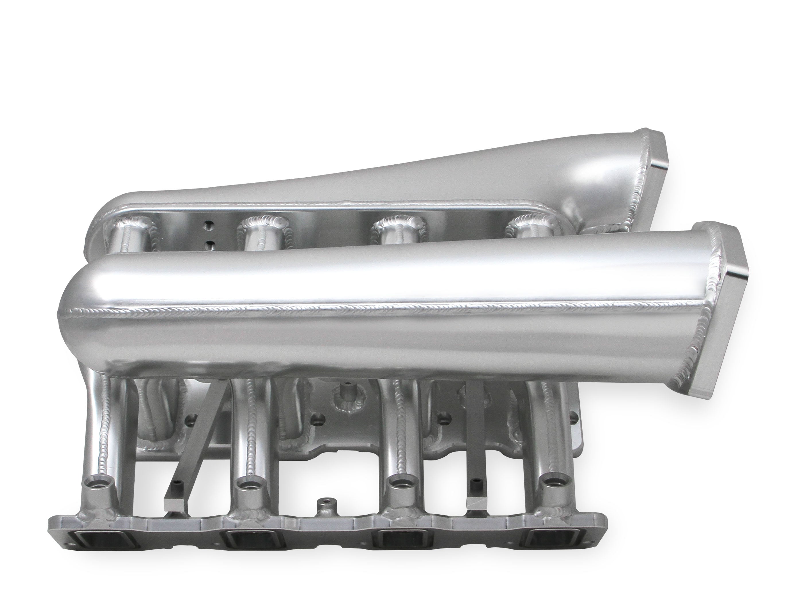 Sniper EFI Fabricated Intake Manifold Dual Plenum 92mm LS3/L92, Rail Kit - Slvr