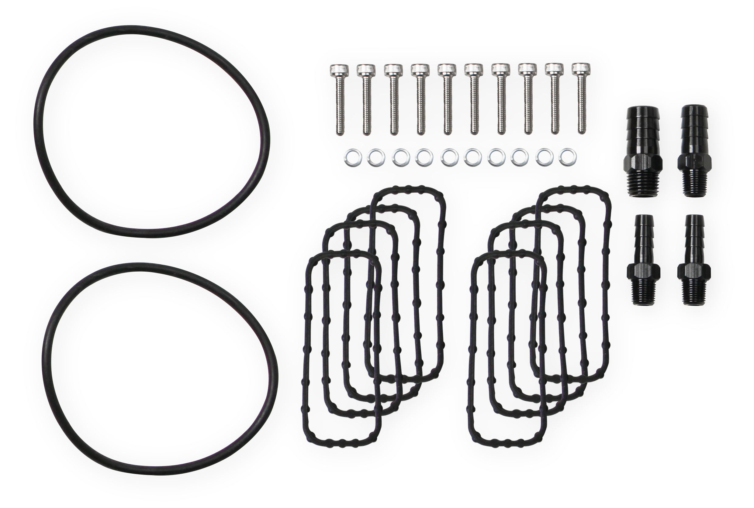 Sniper EFI Fabricated Intake Manifold Dual Plenum 92mm LS1/2/6, Rail Kit - Blk