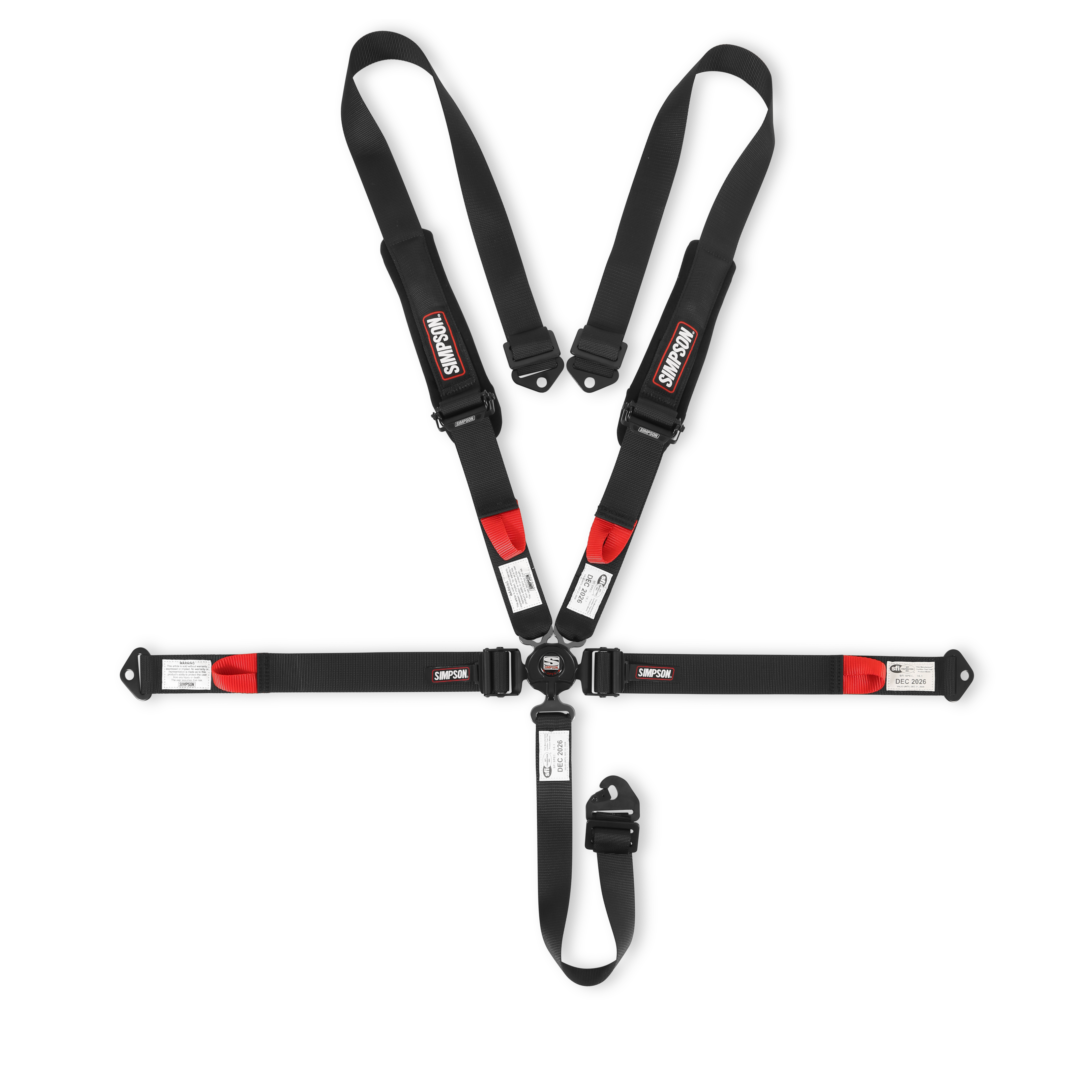 Camfx 5Pt 2X2" Harness With Pads - Black