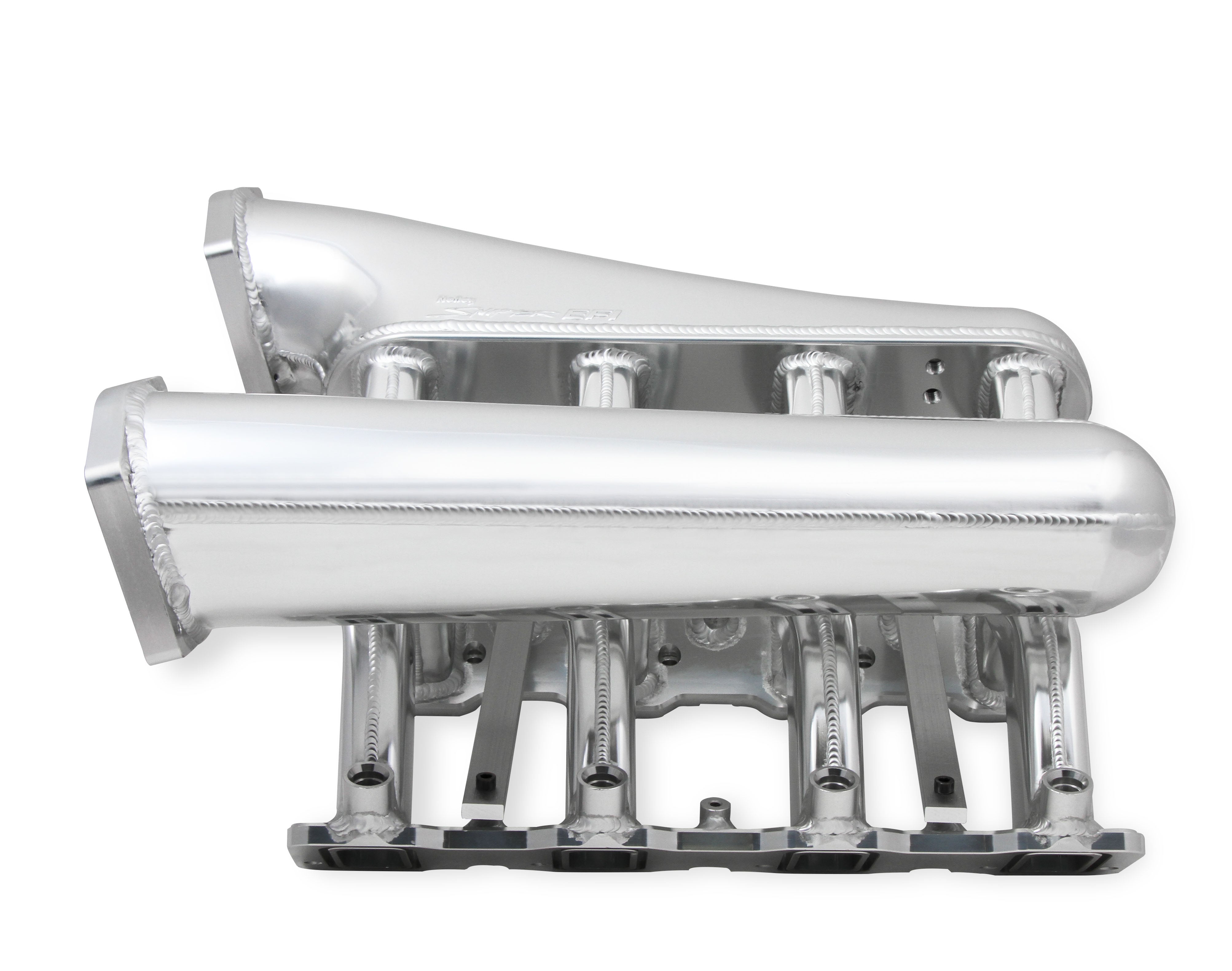 Sniper EFI Fabricated Intake Manifold Dual Plenum 102mm LS3/L92, Rail Kit - Slvr