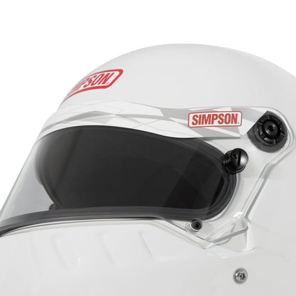 Simpson Vudo SA2025 helmet – White – Visor view