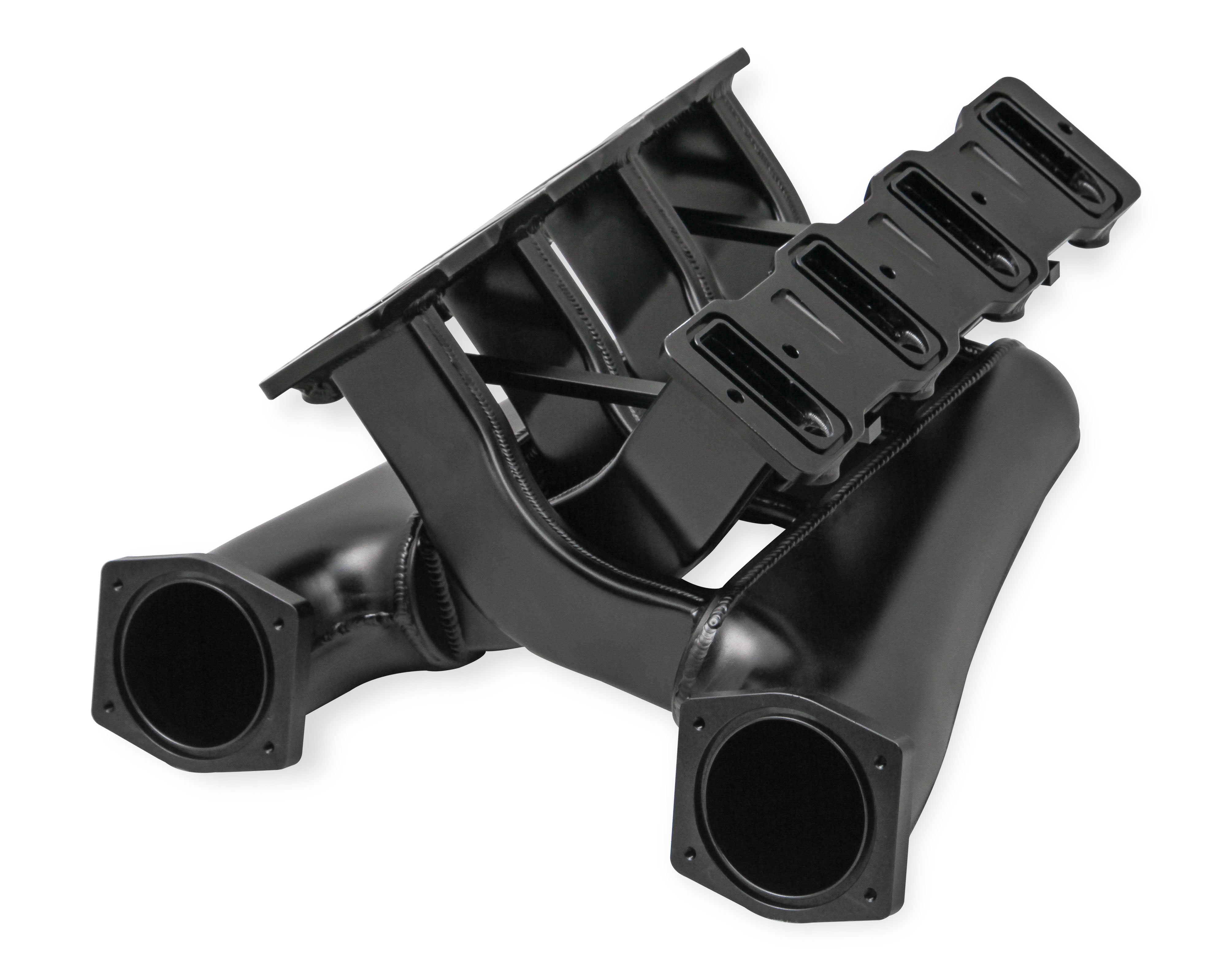 Sniper EFI Fabricated Intake Manifold Dual Plenum 92mm LS1/2/6, Rail Kit - Blk