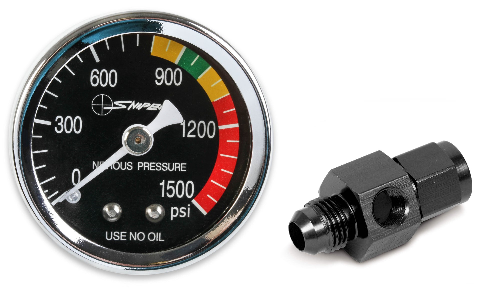 Sniper 1-1/2" Nitrous Gauge w/ 6 AN Adapter