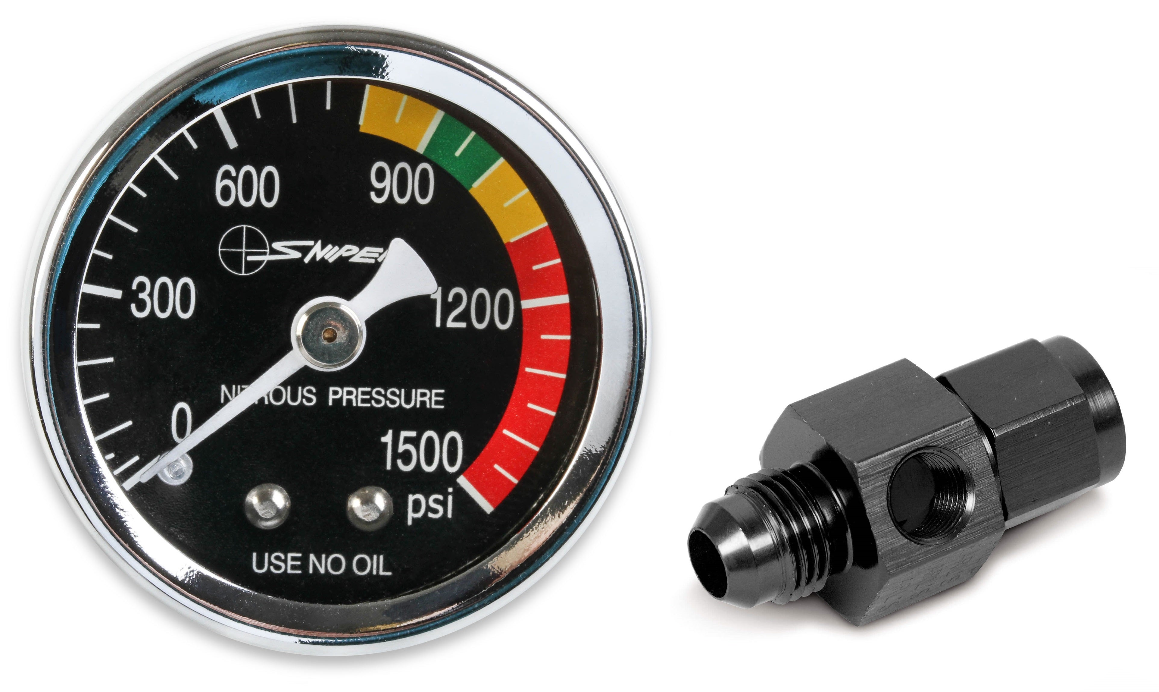 Sniper 1-1/2" Nitrous Gauge w/ 6 AN Adapter