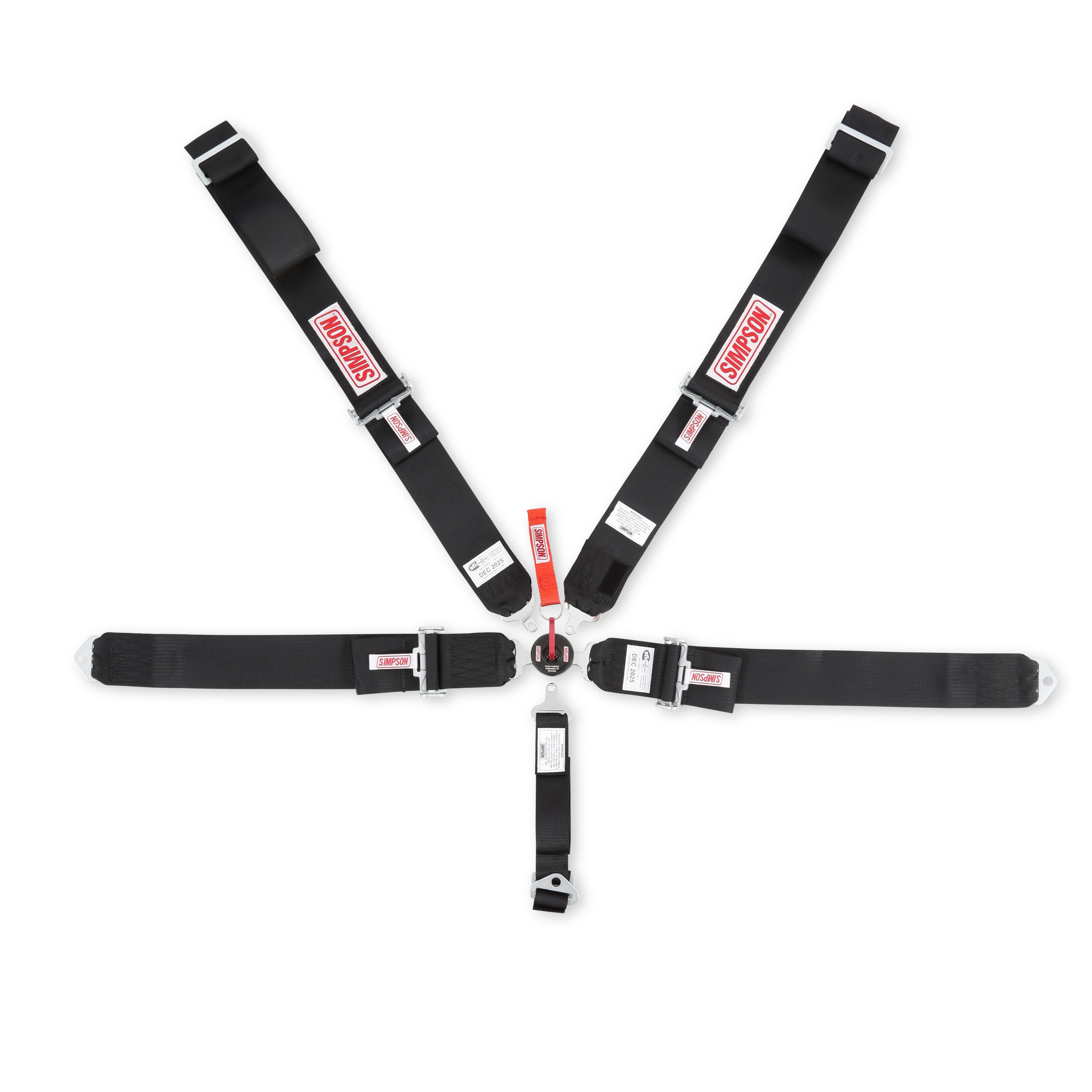 Simpson Racing Lever Camlock Bolt In 5-Point Harness - Black