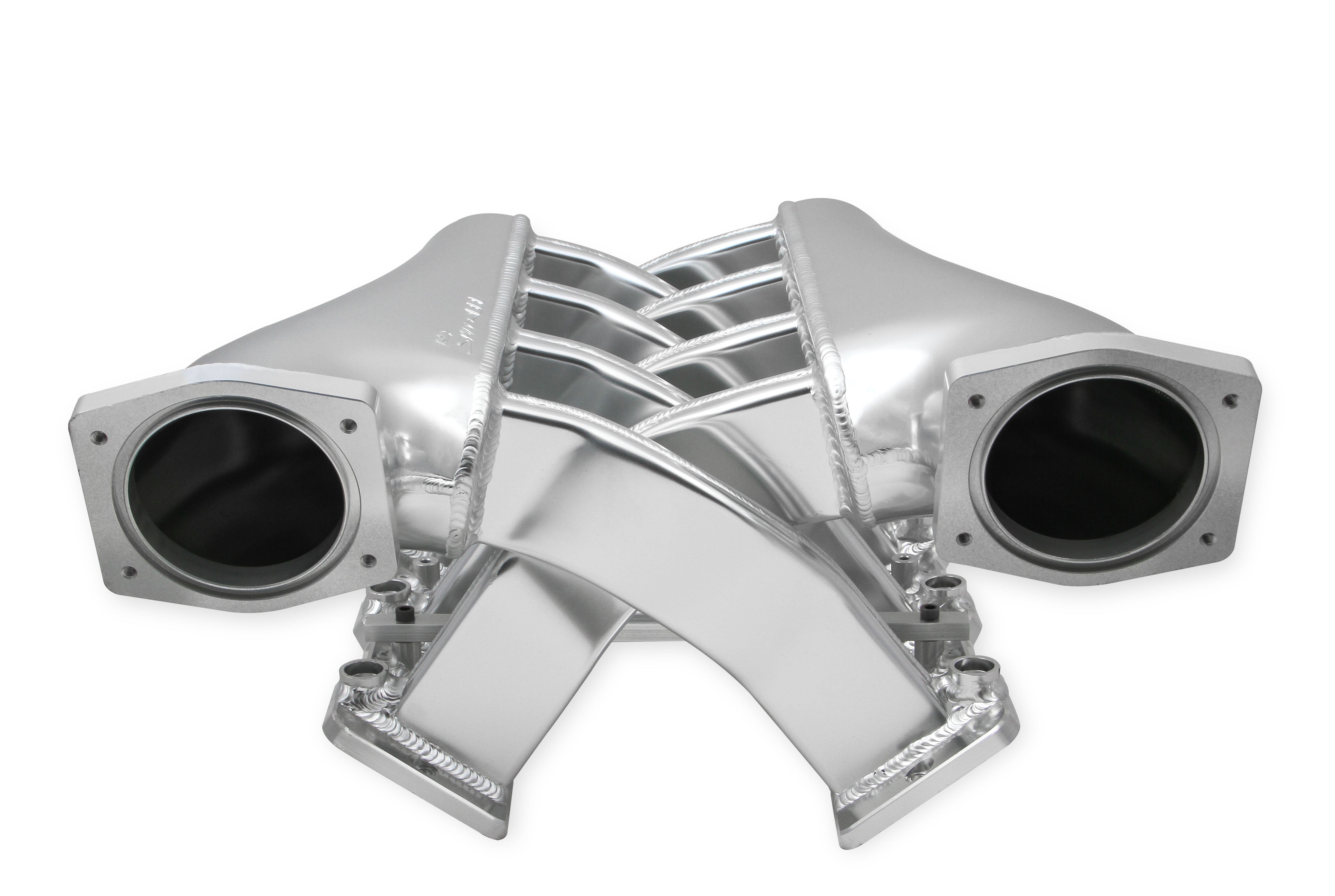 Sniper EFI Fabricated Intake Manifold Dual Plenum 92mm LS1/2/6, Rail Kit - Slvr