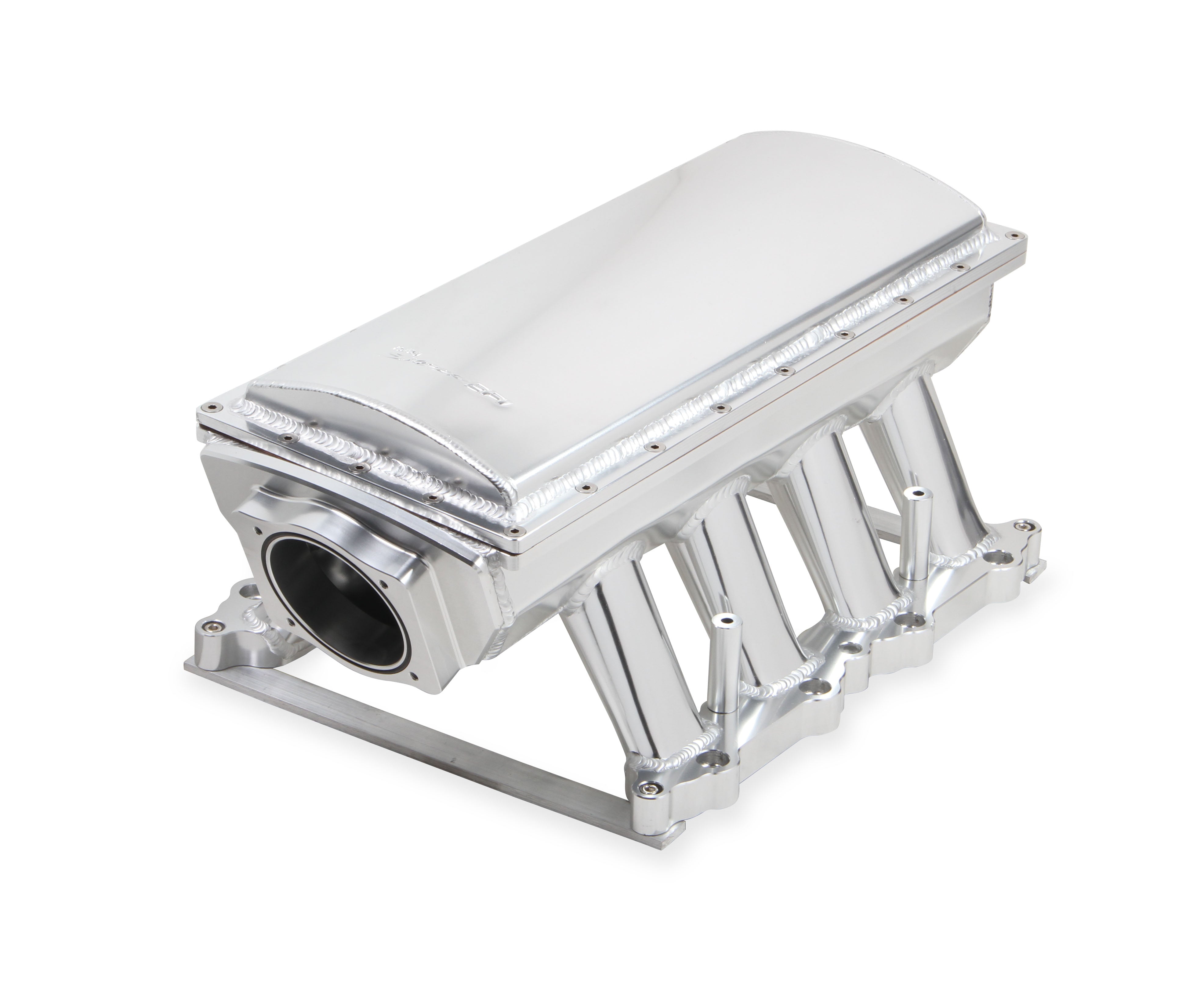 Sniper EFI Fabricated Race Intake Manifold - 2011-14 Ford 5.0L Coyote - Silver