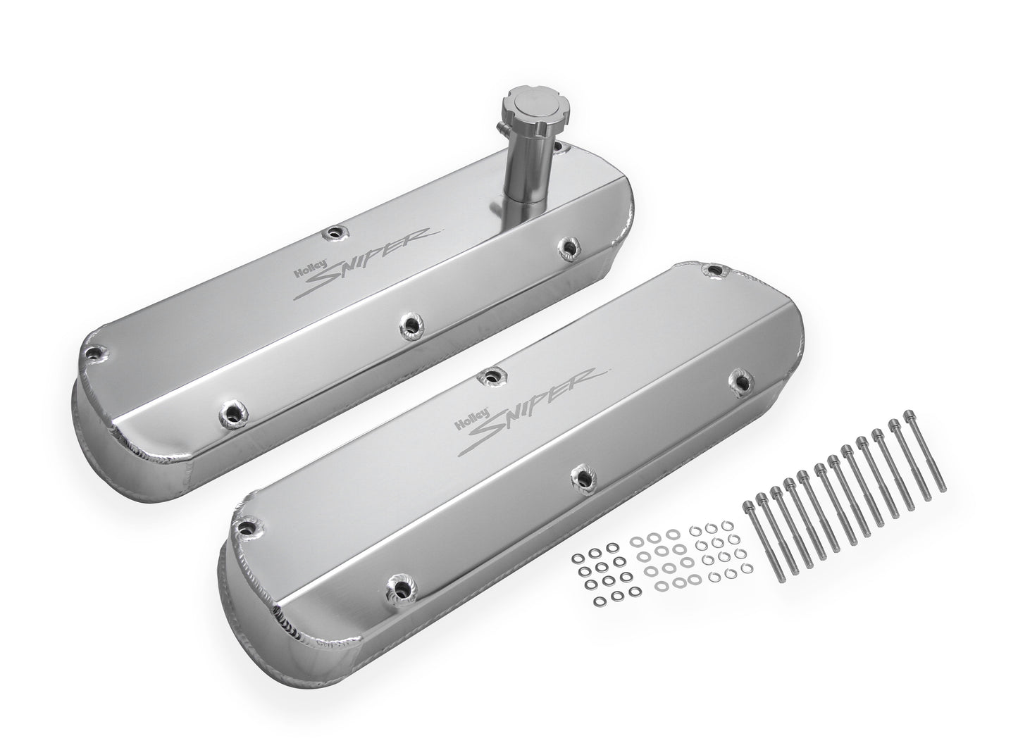 Sniper Valve Cover - Fabricated Aluminum - Ford Small Block - Tall - Anodized