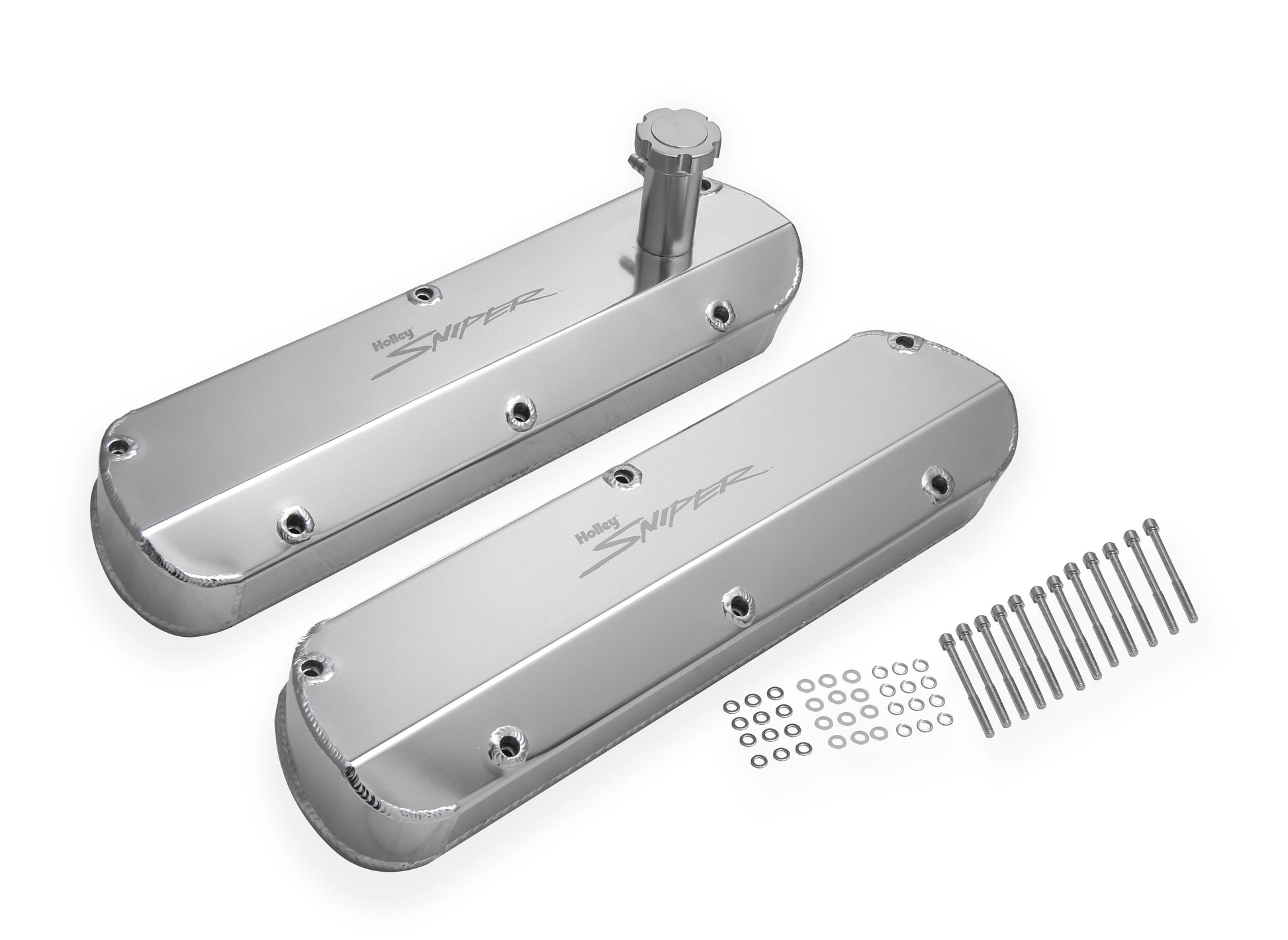 Sniper Valve Cover - Fabricated Aluminum - Ford Small Block - Tall - Anodized