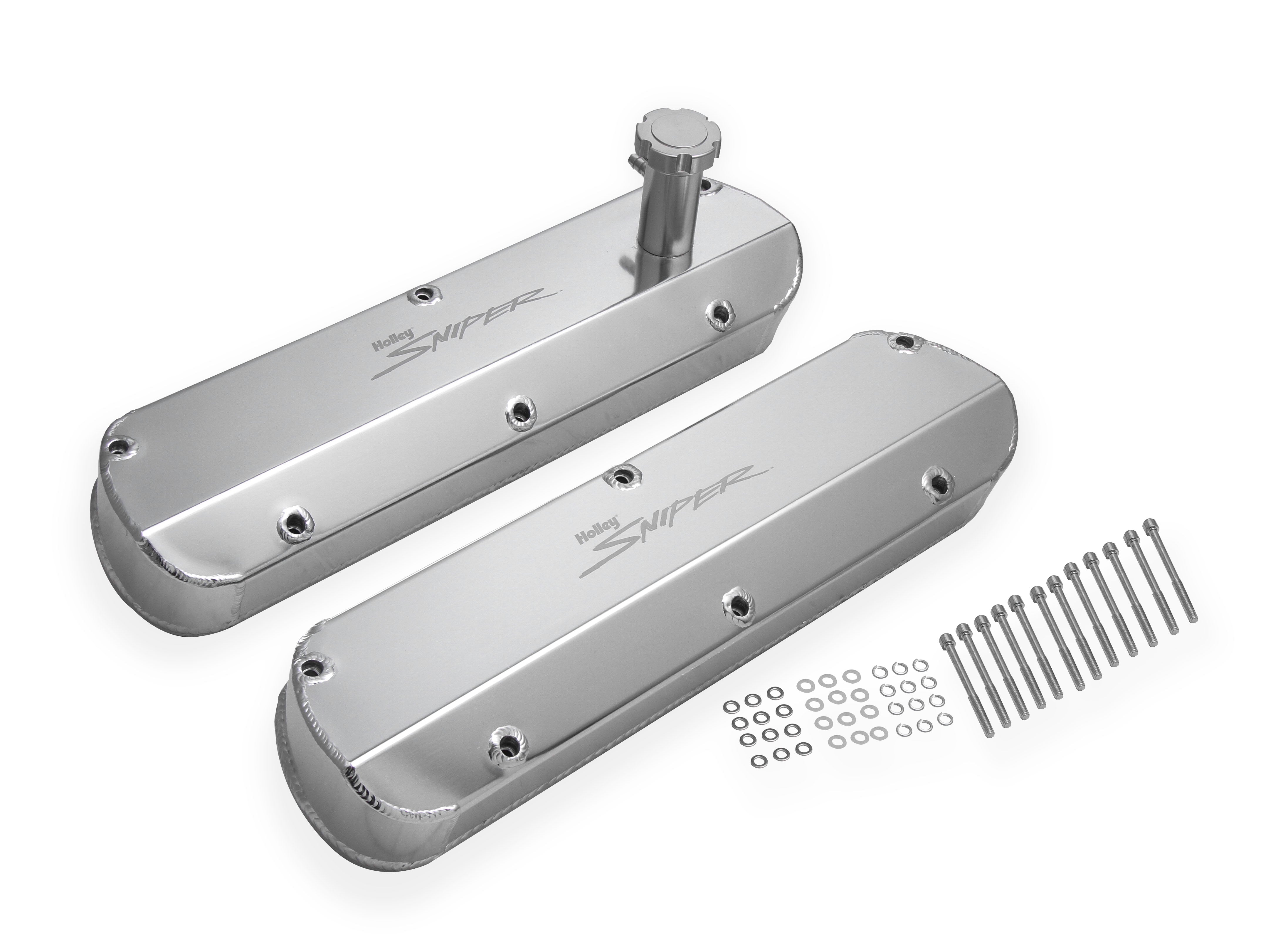 Sniper Valve Cover - Fabricated Aluminum - Ford Small Block - Tall - Anodized
