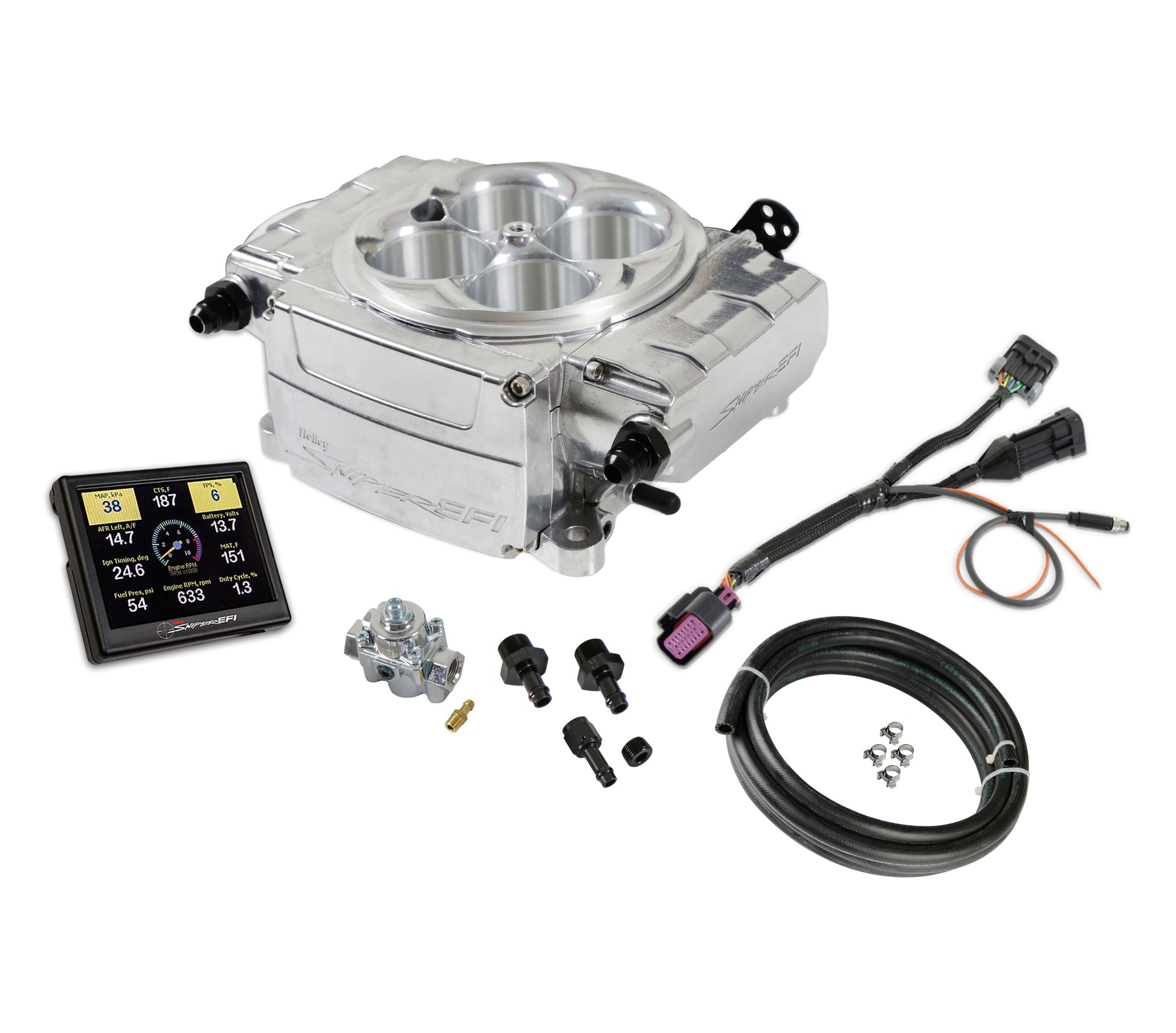 Holley Sniper 2 EFI Upgrade Kit w/ Regulator - Polished