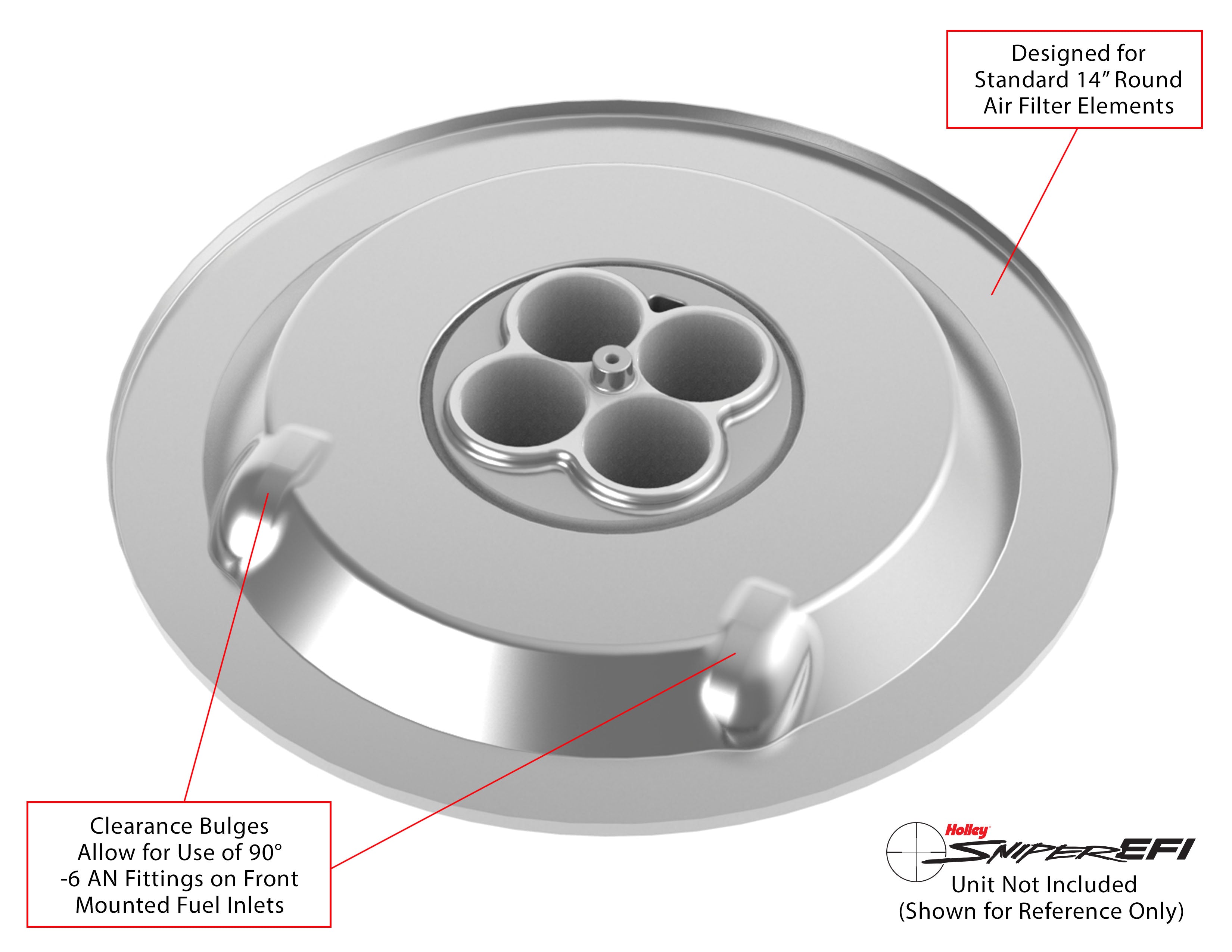 Sniper EFI Air Cleaner Drop Base - Chrome