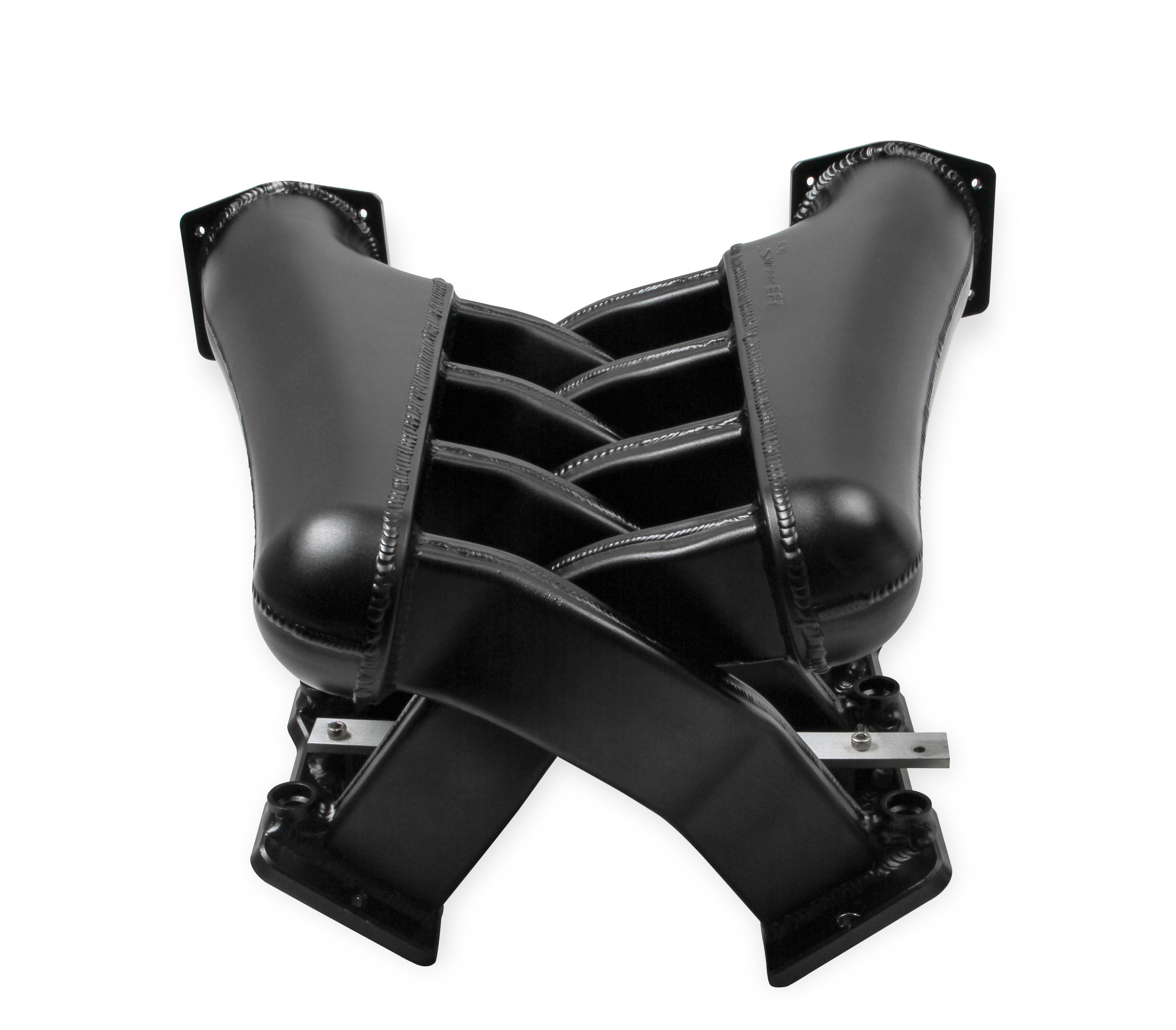 Sniper EFI Fabricated Intake Manifold Dual Plenum 102mm LS1/2/6, Rail Kit - Blk