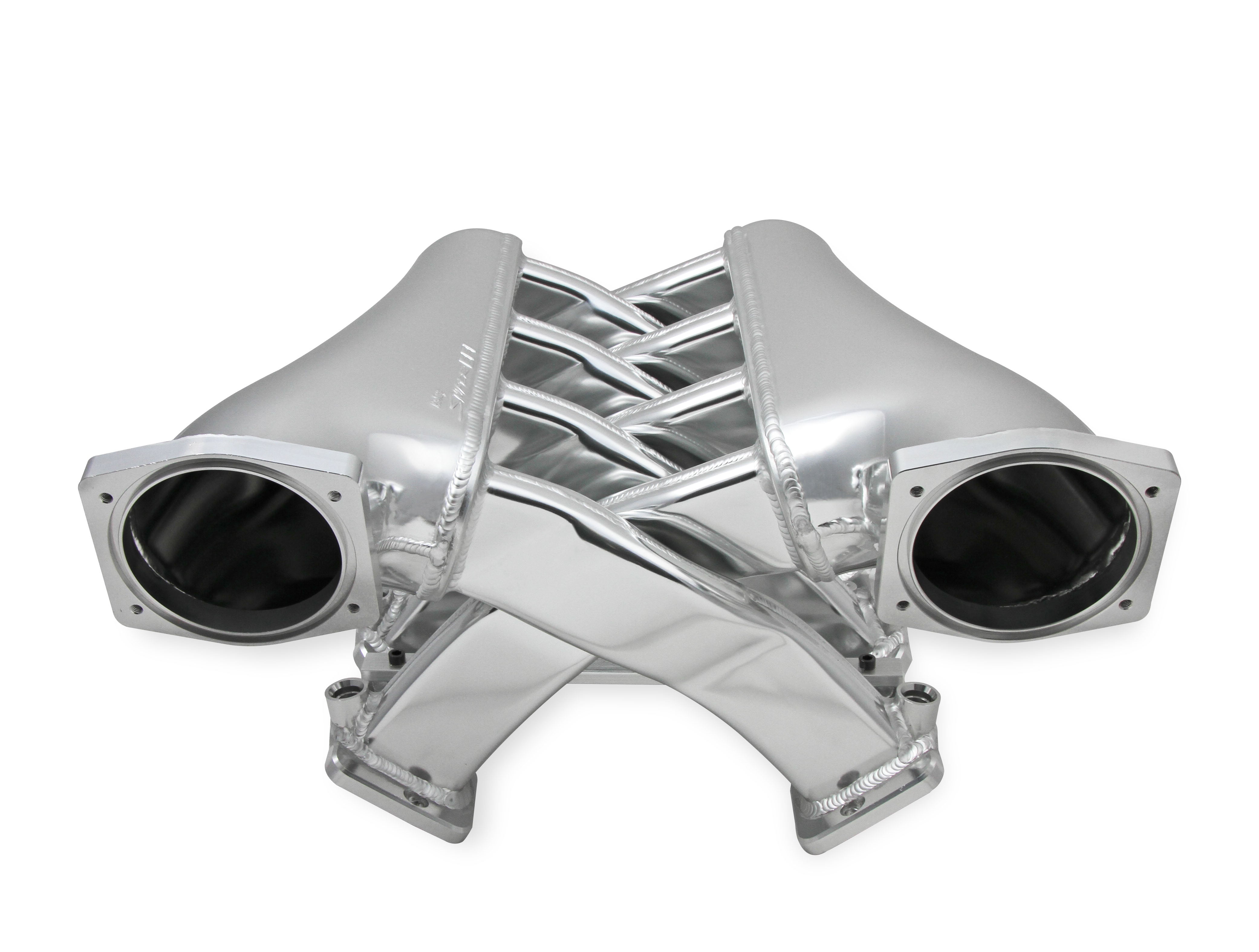 Sniper EFI Fabricated Intake Manifold Dual Plenum 102mm LS3/L92, Rail Kit - Slvr