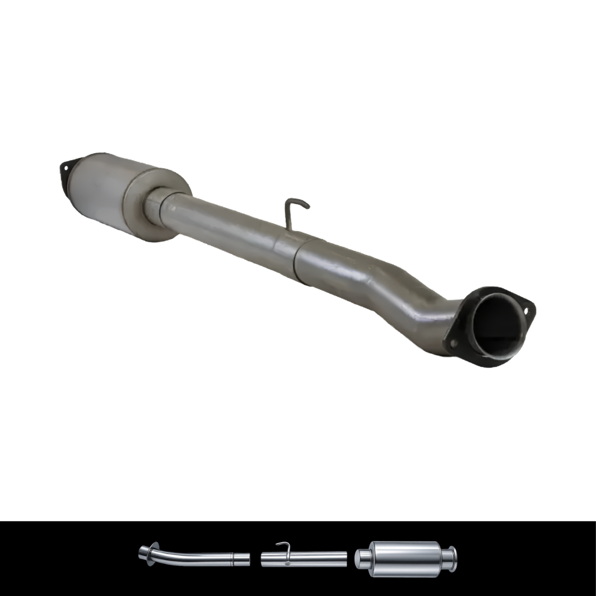 6.7L Powerstroke DPF & DEF Delete Pipe | With Muffler | Ford Cab & Chassis | 2020–2022