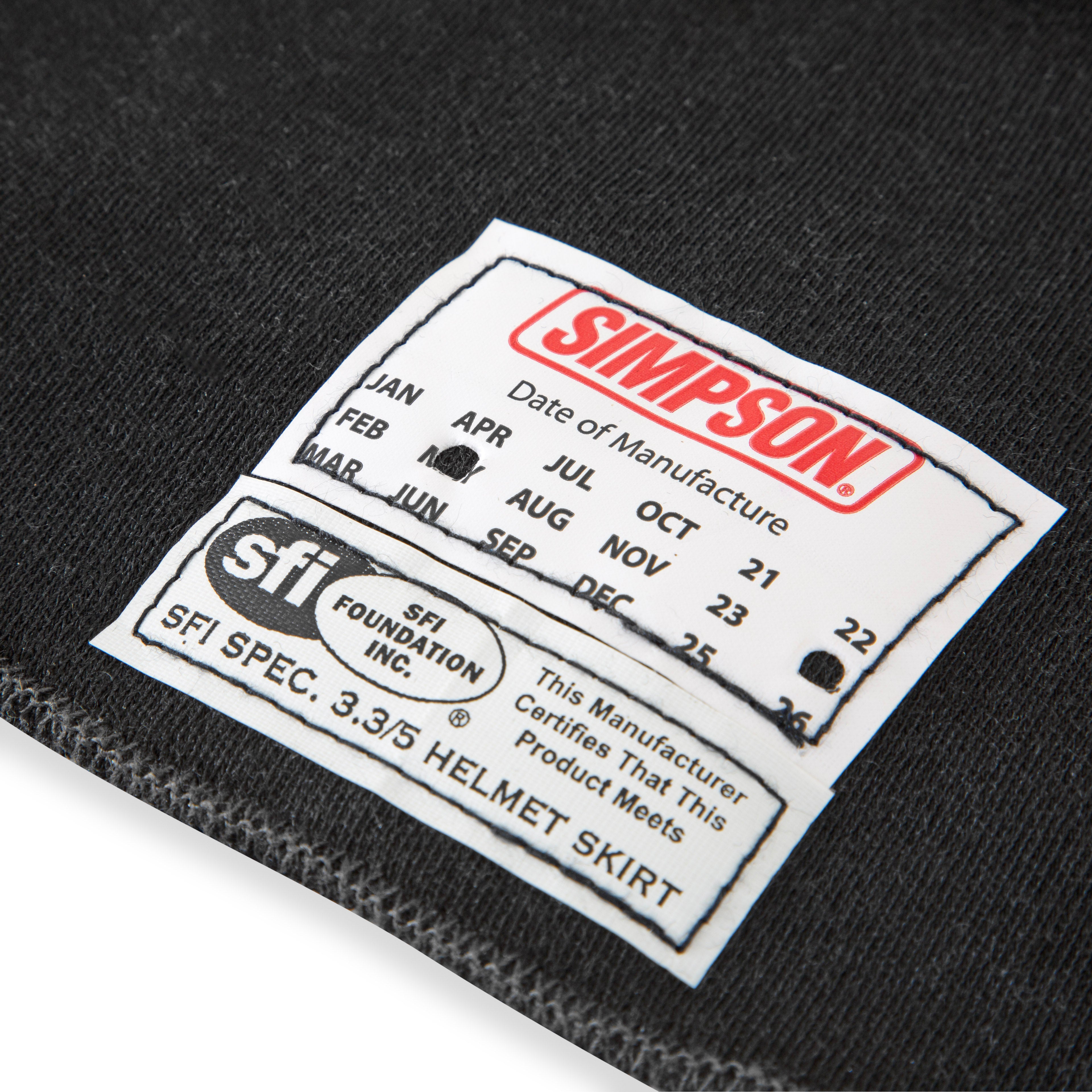Simpson Racing Sfi5 Carbonx Hlmt Skrt Removable
