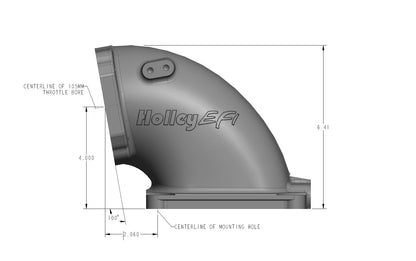 Black Cast Aluminum 4500 EFI Throttle Body Intake Elbow-Ls