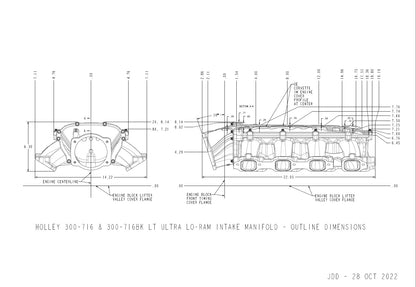 Holley Ultra Lo-Ram Manifold Kit - GM Gen V LT