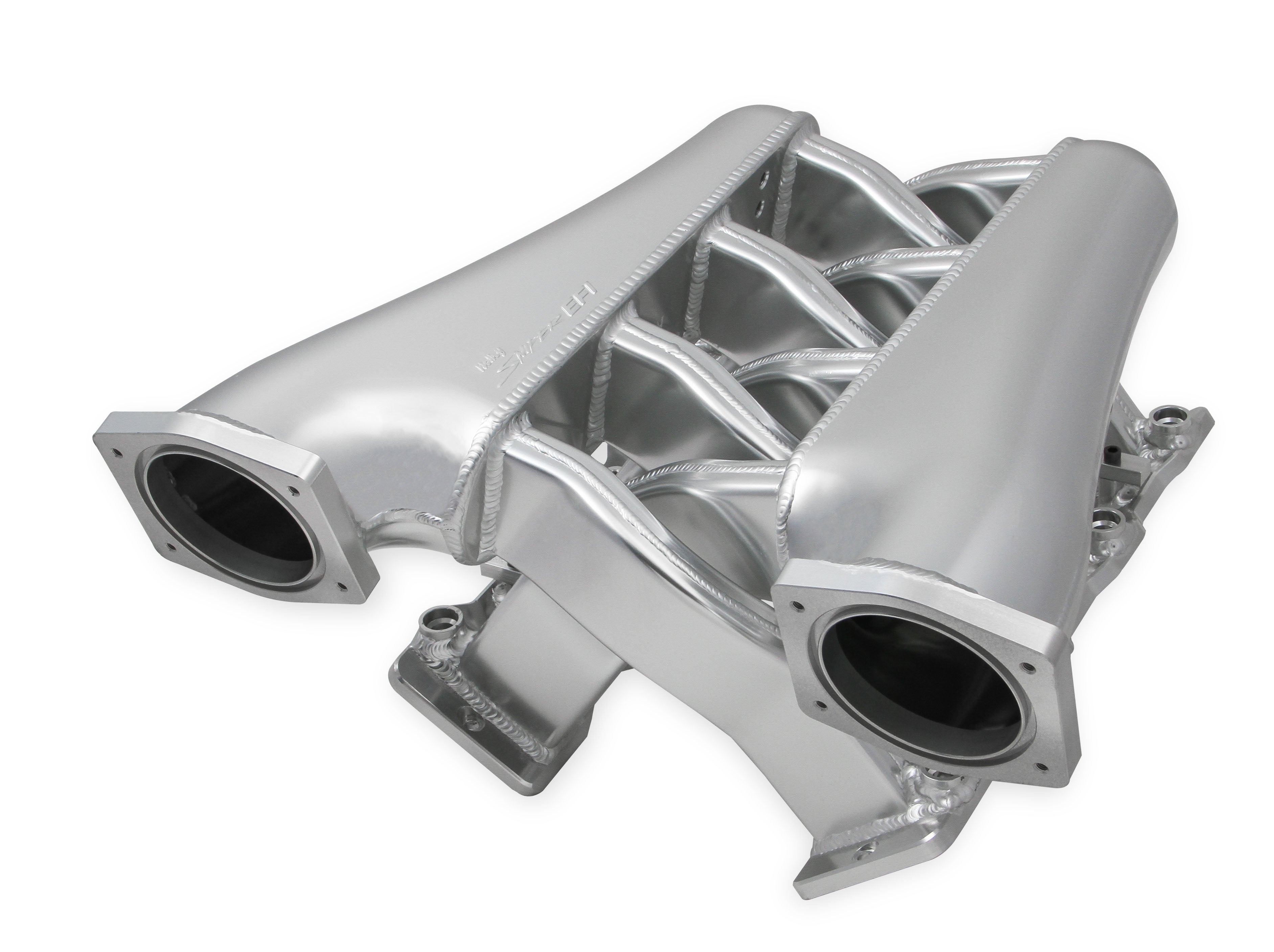 Sniper EFI Fabricated Intake Manifold Dual Plenum 92mm LS1/2/6, Rail Kit - Slvr