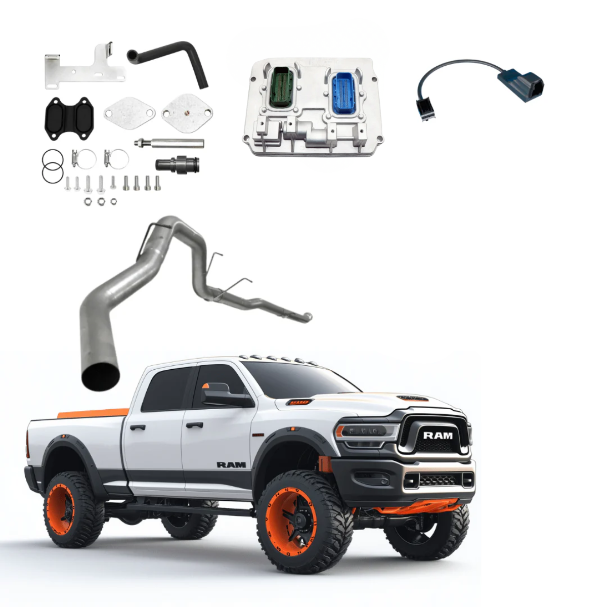 Ram Cummins 6.7L All-in-One DPF/DEF/EGR Delete Kit with ECM Swap (2022-2024)