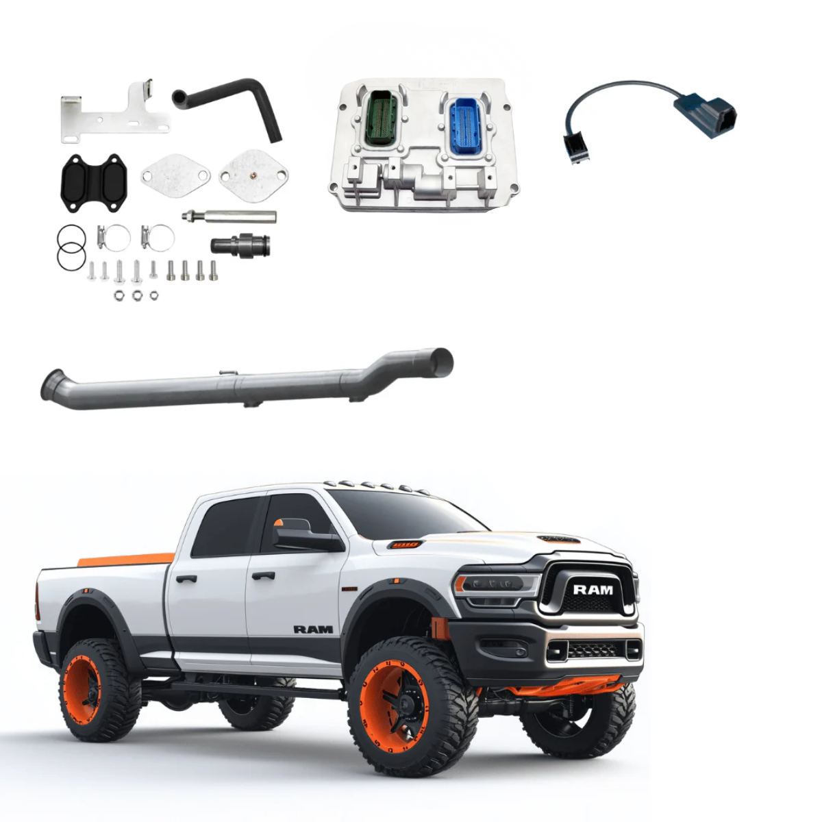 Ram Cummins 6.7L All-in-One DPF/DEF/EGR Delete Kit with ECM Swap (2022-2024)
