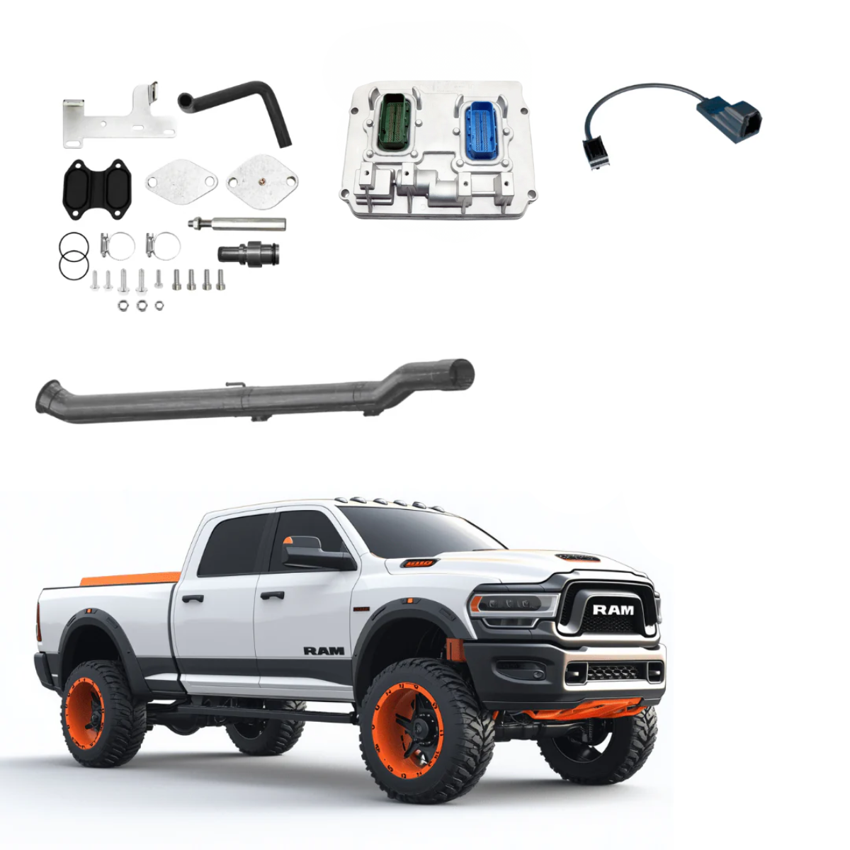 Ram Cummins 6.7L All-in-One DPF/DEF/EGR Delete Kit with ECM Swap (2022-2024)